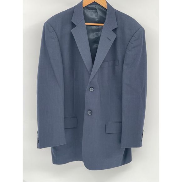 Tallia Uomo Blazer Suit Jacket Sport Coat Men Size 44 R Blue Wool‎ - Picture 1 of 9